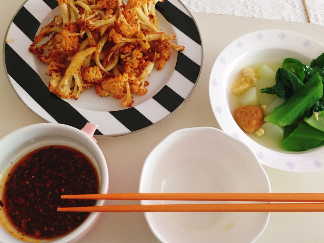 超好吃的低脂烤花菜㊙️做法简单，减脂必备