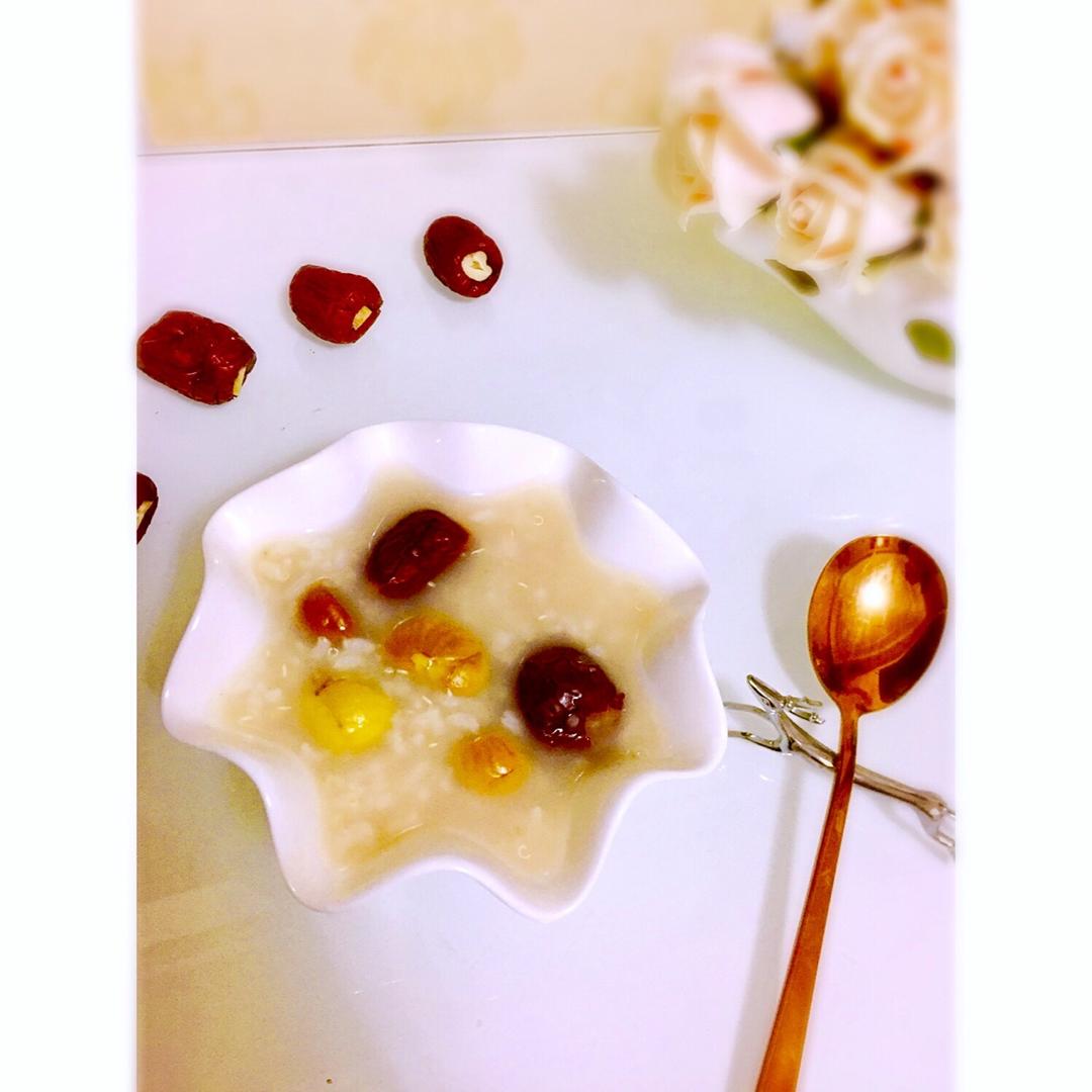 栗子红枣白米粥