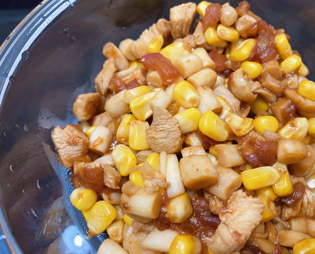 减肥期间必吃的减肥餐！茄汁玉米鸡胸肉