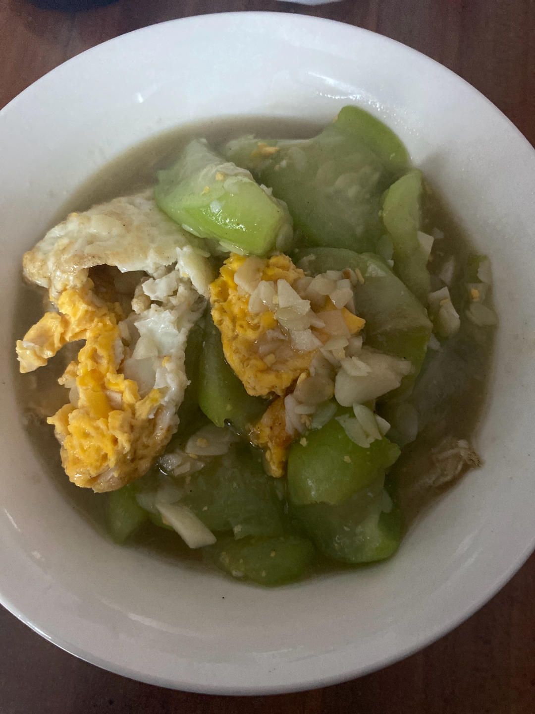 鲜掉眉❗️❗️好喝到哭的丝瓜煎蛋汤