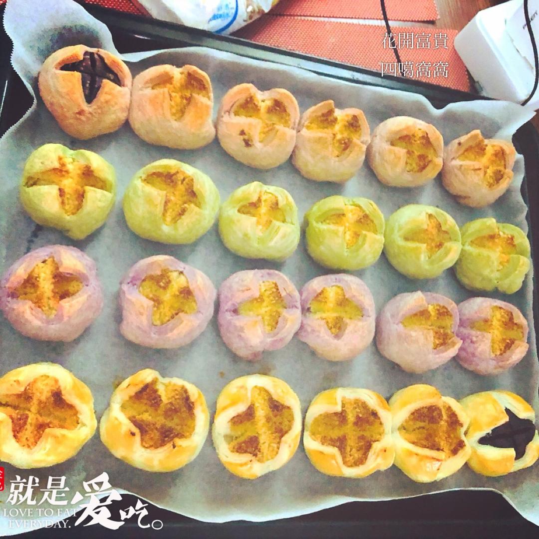 花开富贵之四种口味的椰蓉开口酥