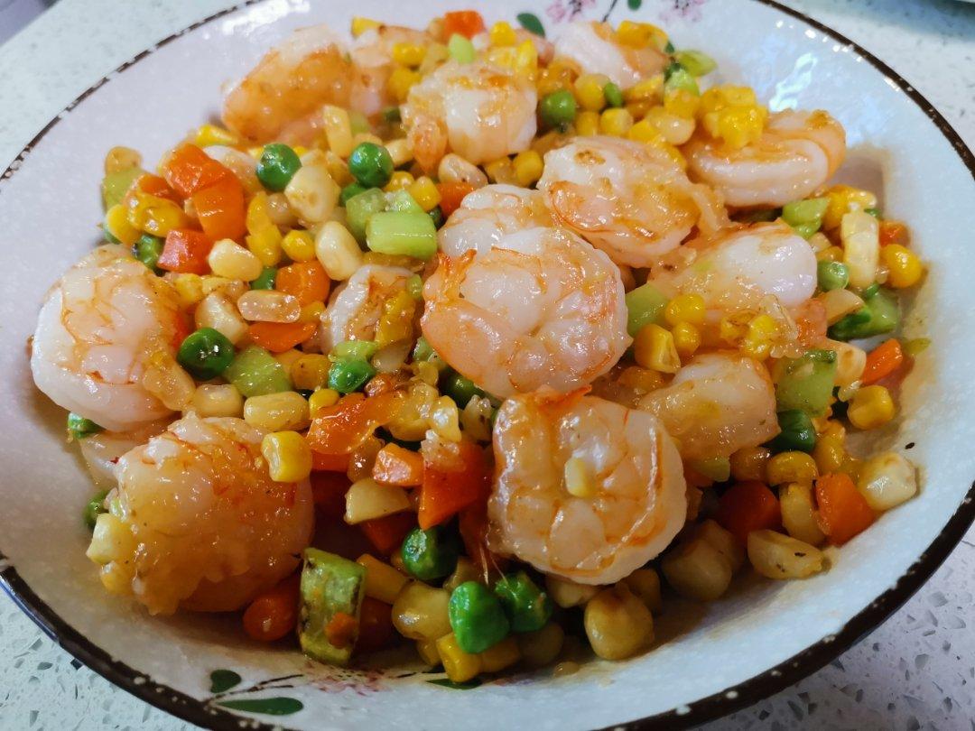 三色炒虾仁