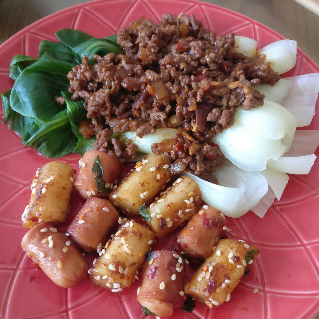 肉末小白菜
