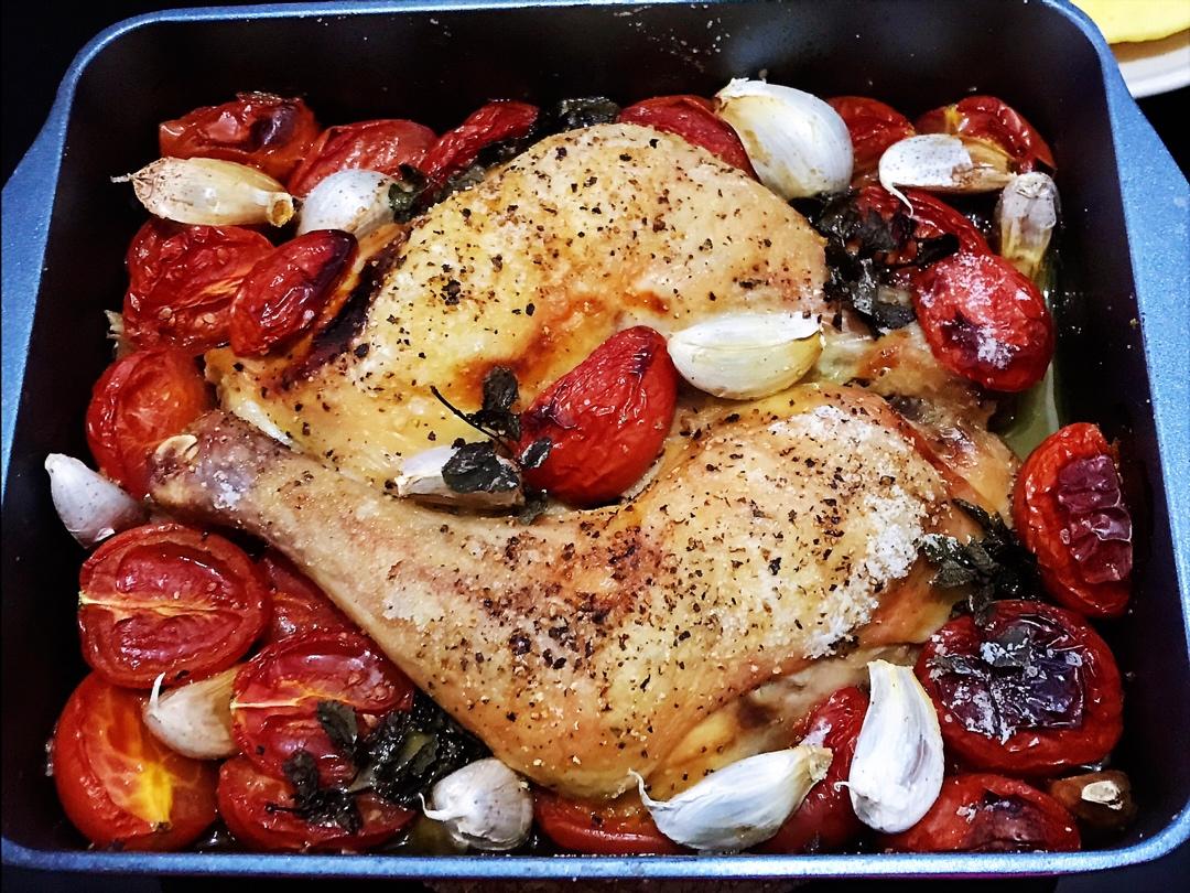 番茄大蒜香草烤鸡腿（庄祖宜）