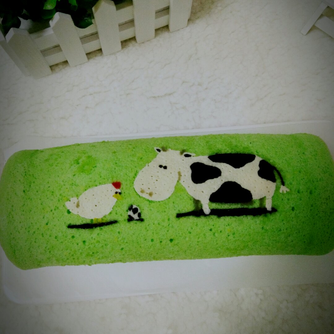 超级罗嗦ゆ彩绘蛋糕卷