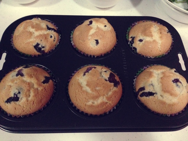 鲜奶油蓝莓纸杯蛋糕 Blueberry Crème  fraîche cupcake