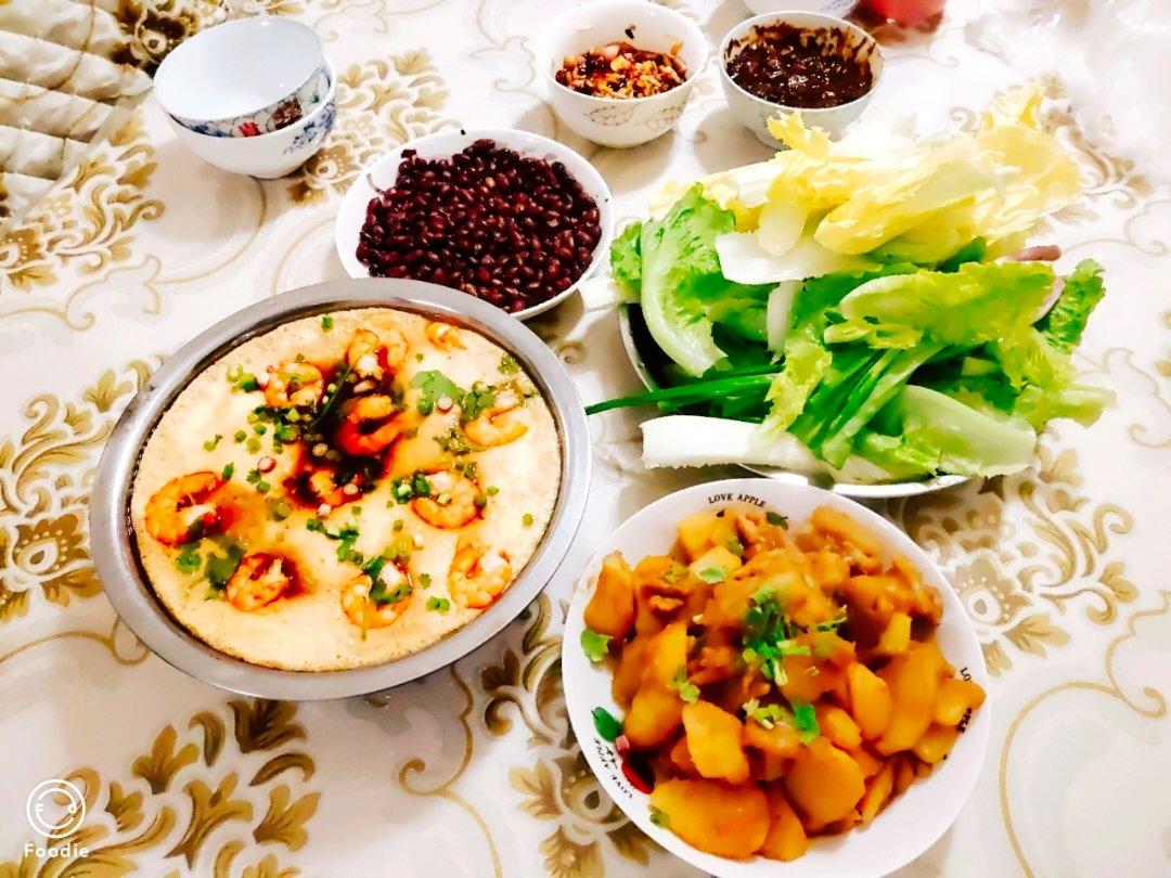 虾仁豆腐蒸水蛋