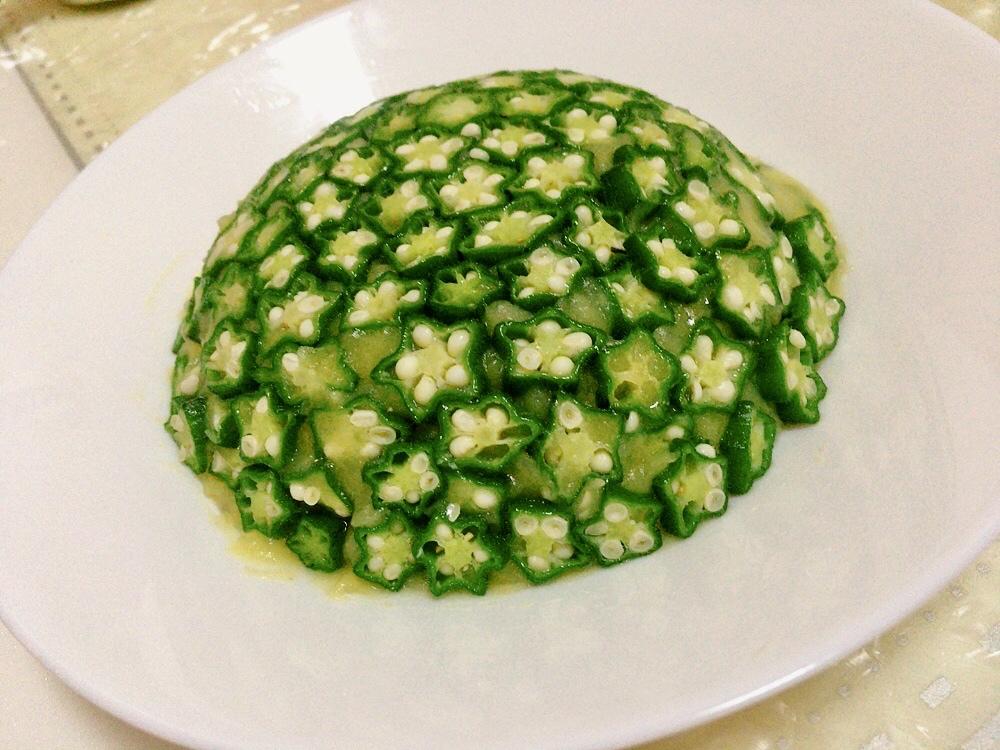 诗韵麻麻做的减脂午餐秋葵花样摆盘