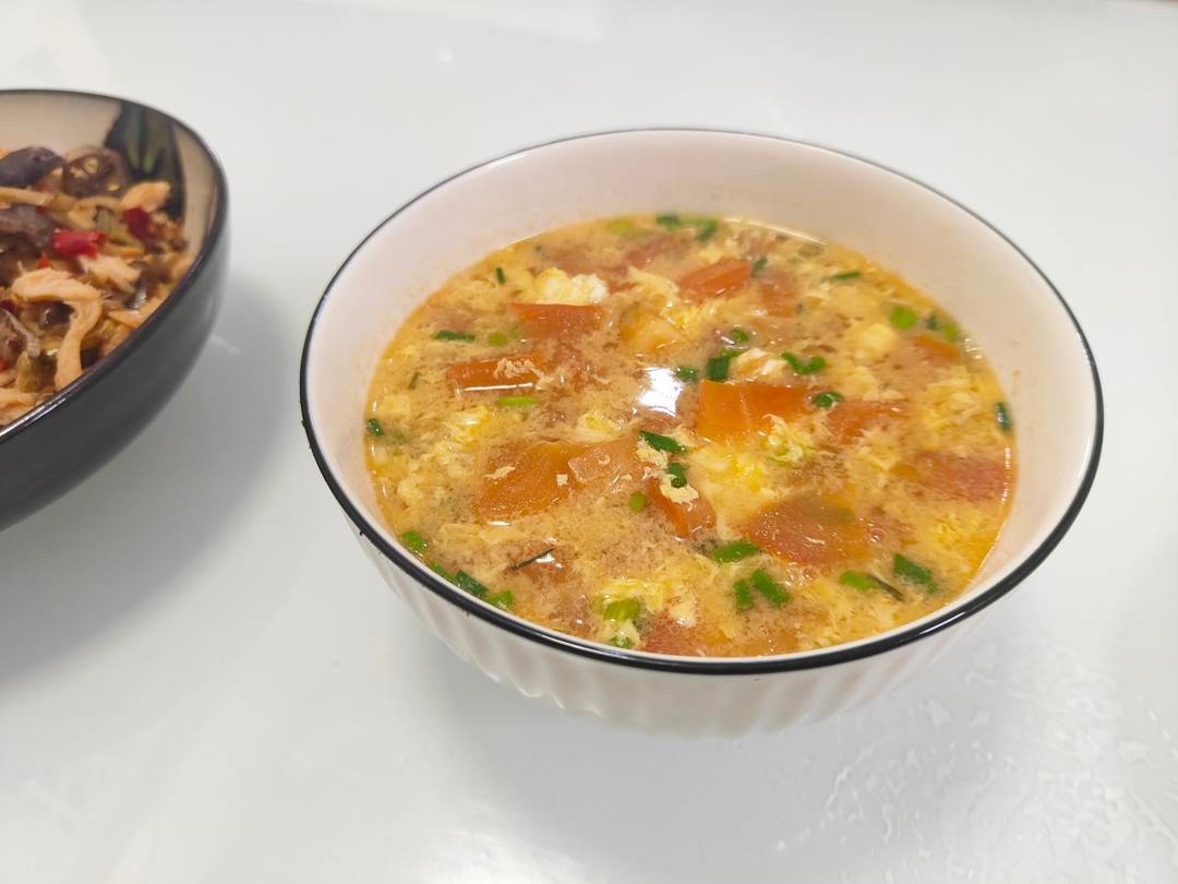 【跟我做不会错】简单又好喝的西红柿鸡蛋汤，家常又营养哦