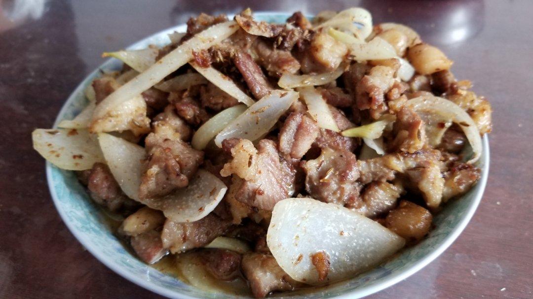 新疆美味--炒烤肉（有洋葱版）