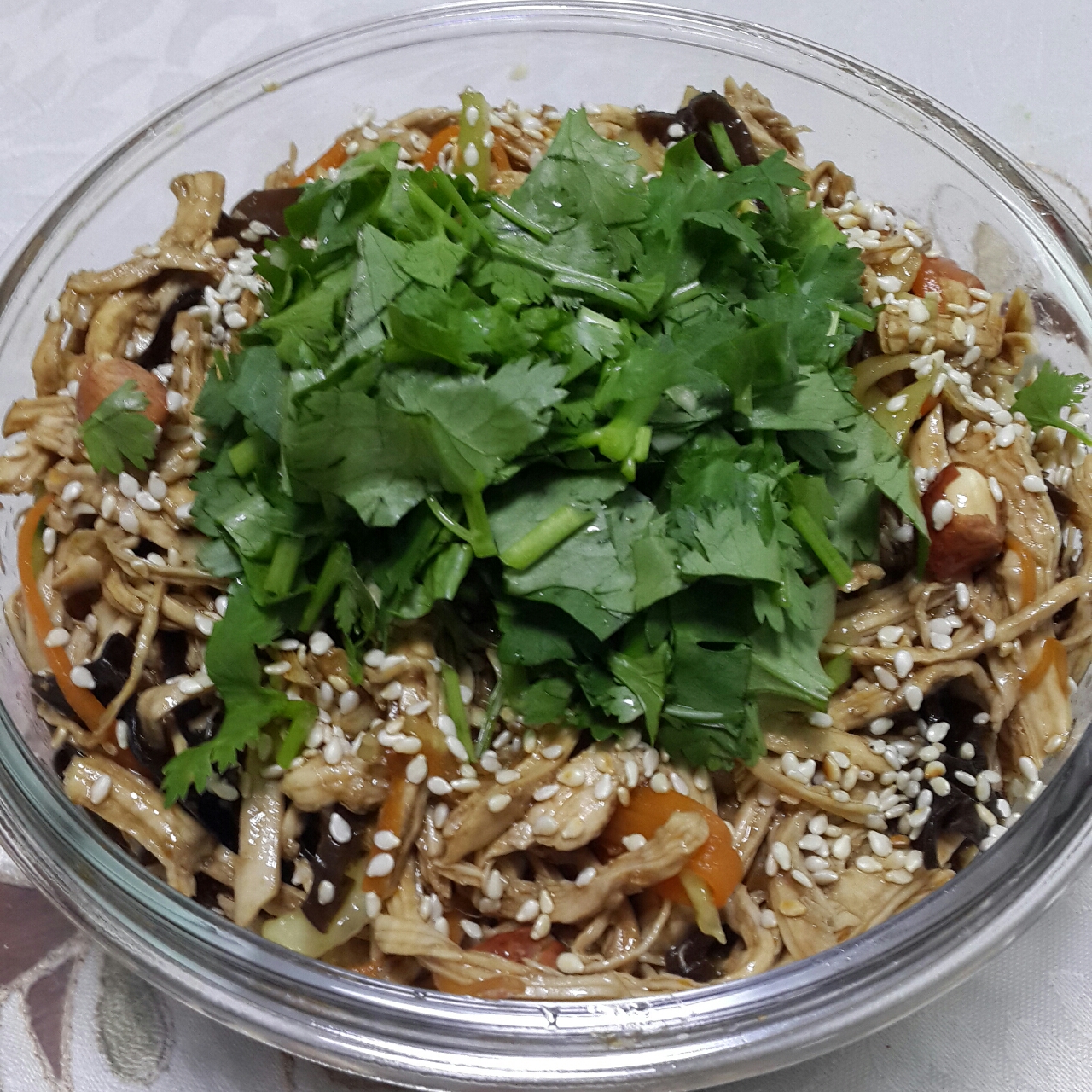 减脂健身｜凉拌手撕鸡丝（香辣&麻油版）