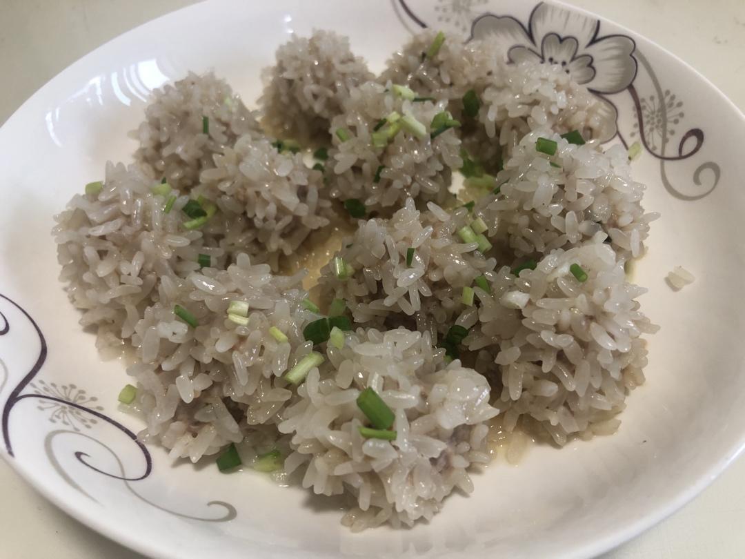 糯米肉丸子，简单易做，孩子特喜欢吃