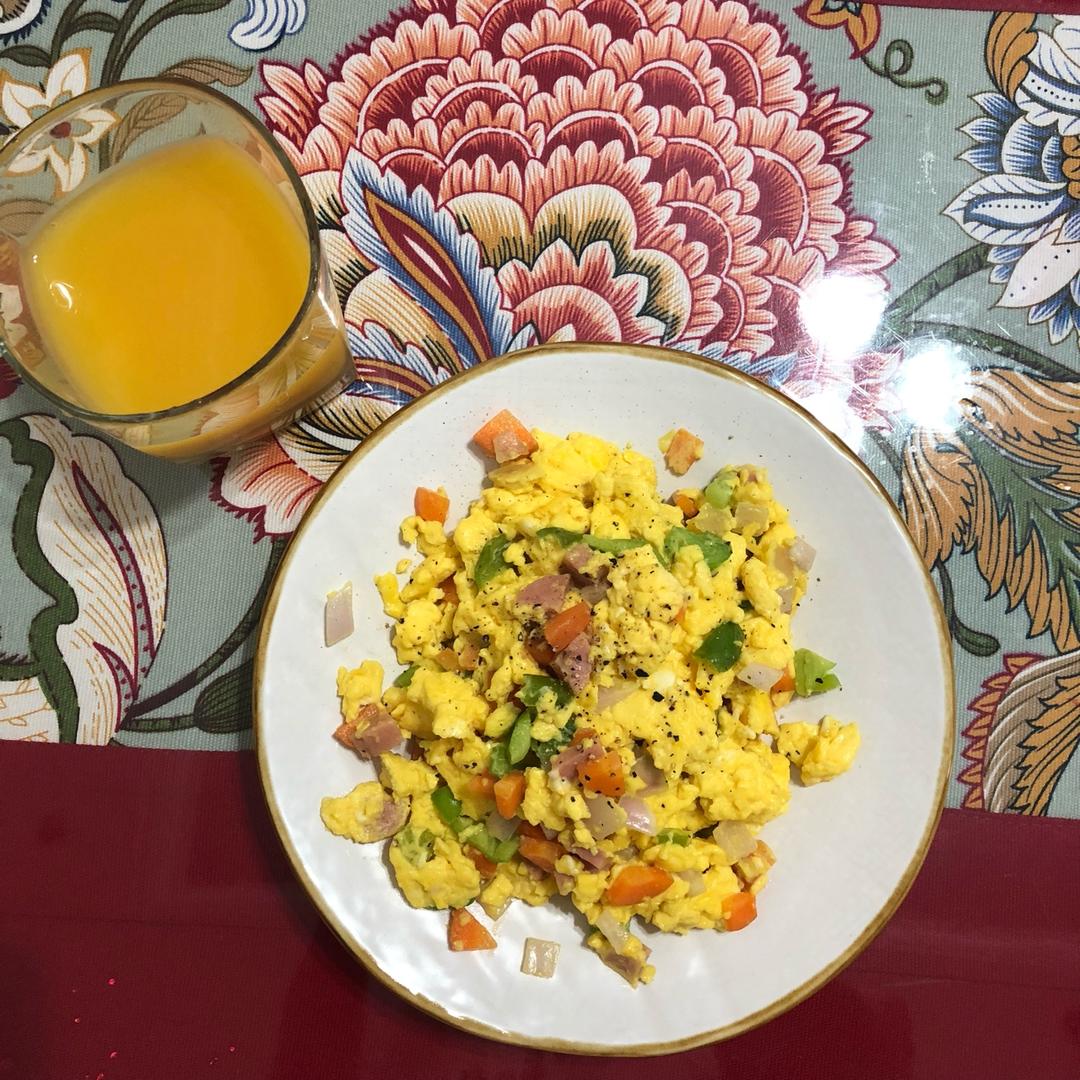牛奶炒蛋