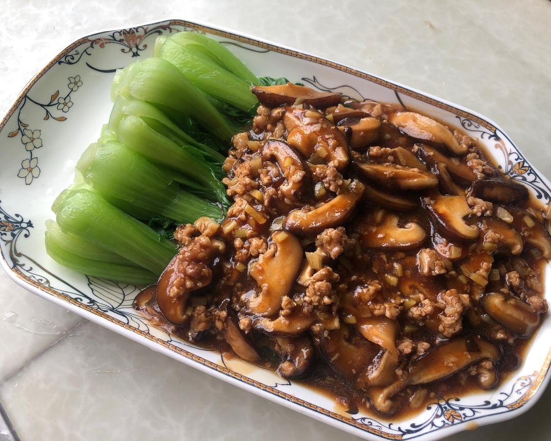 油菜香菇的做法