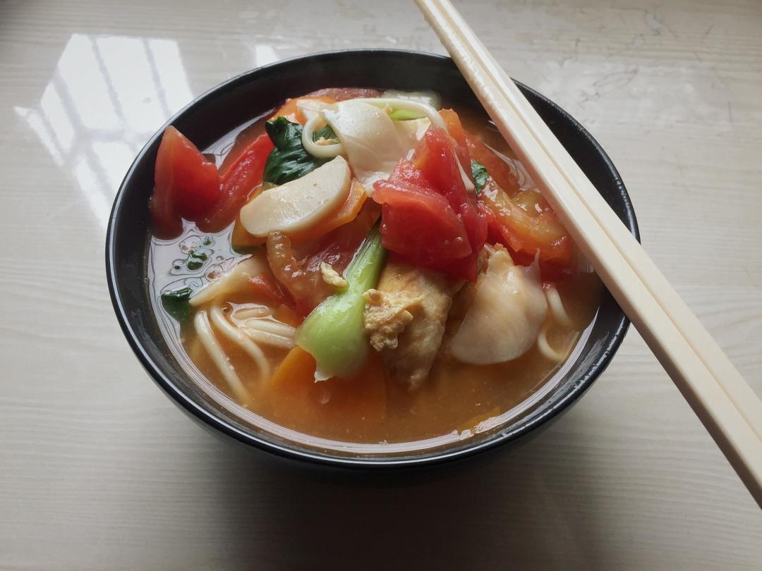 西红柿鸡蛋面的做法