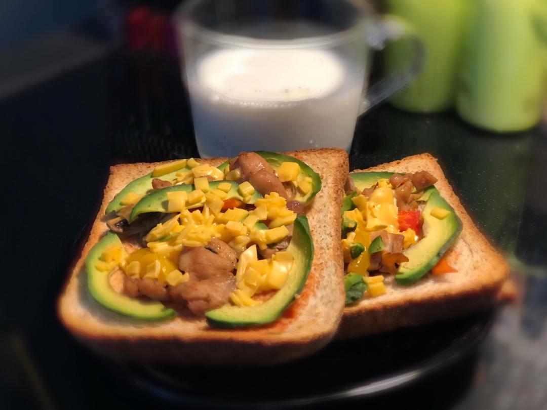 吐司培根小批萨