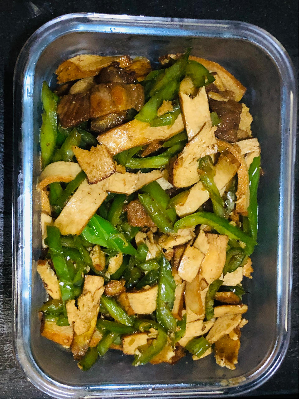 青椒香干炒肉丝