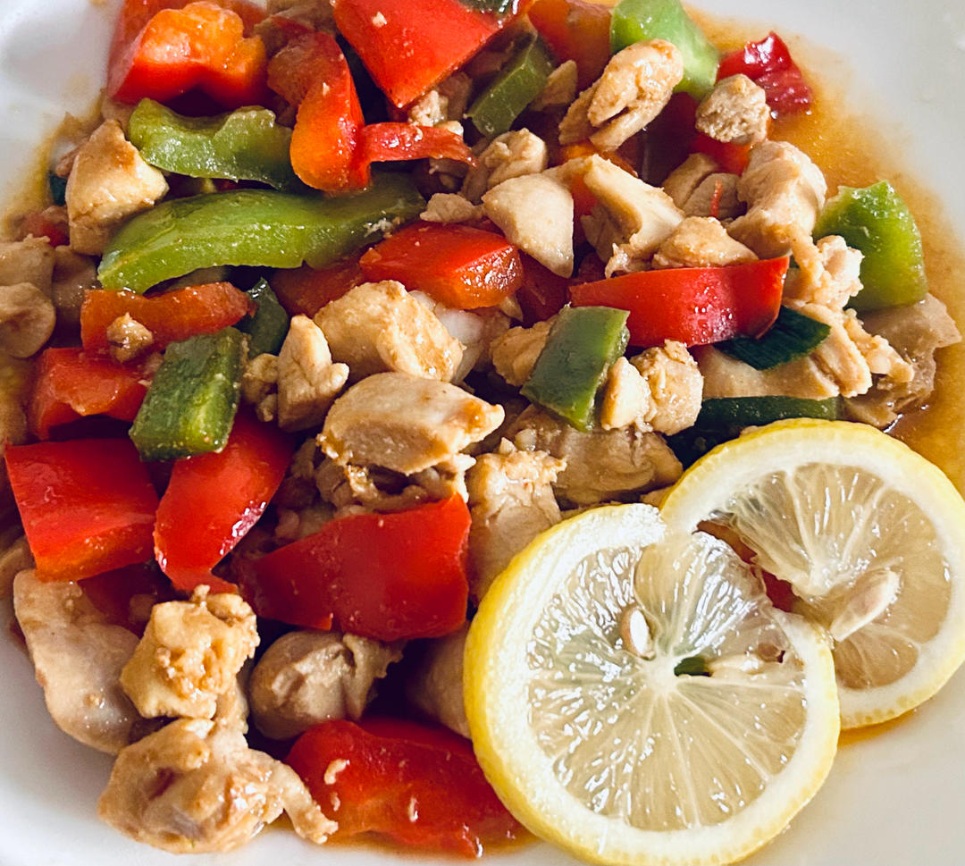 彩椒柠檬鸡丁