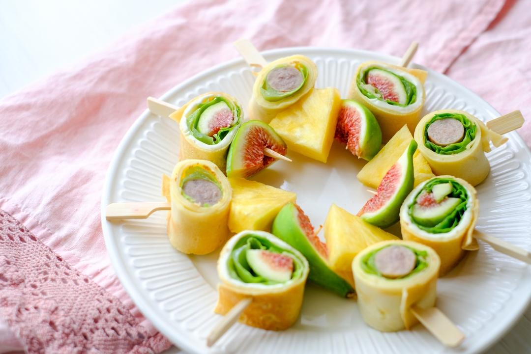 果蔬火腿双拼蛋饼卷【摩飞薄饼机版】