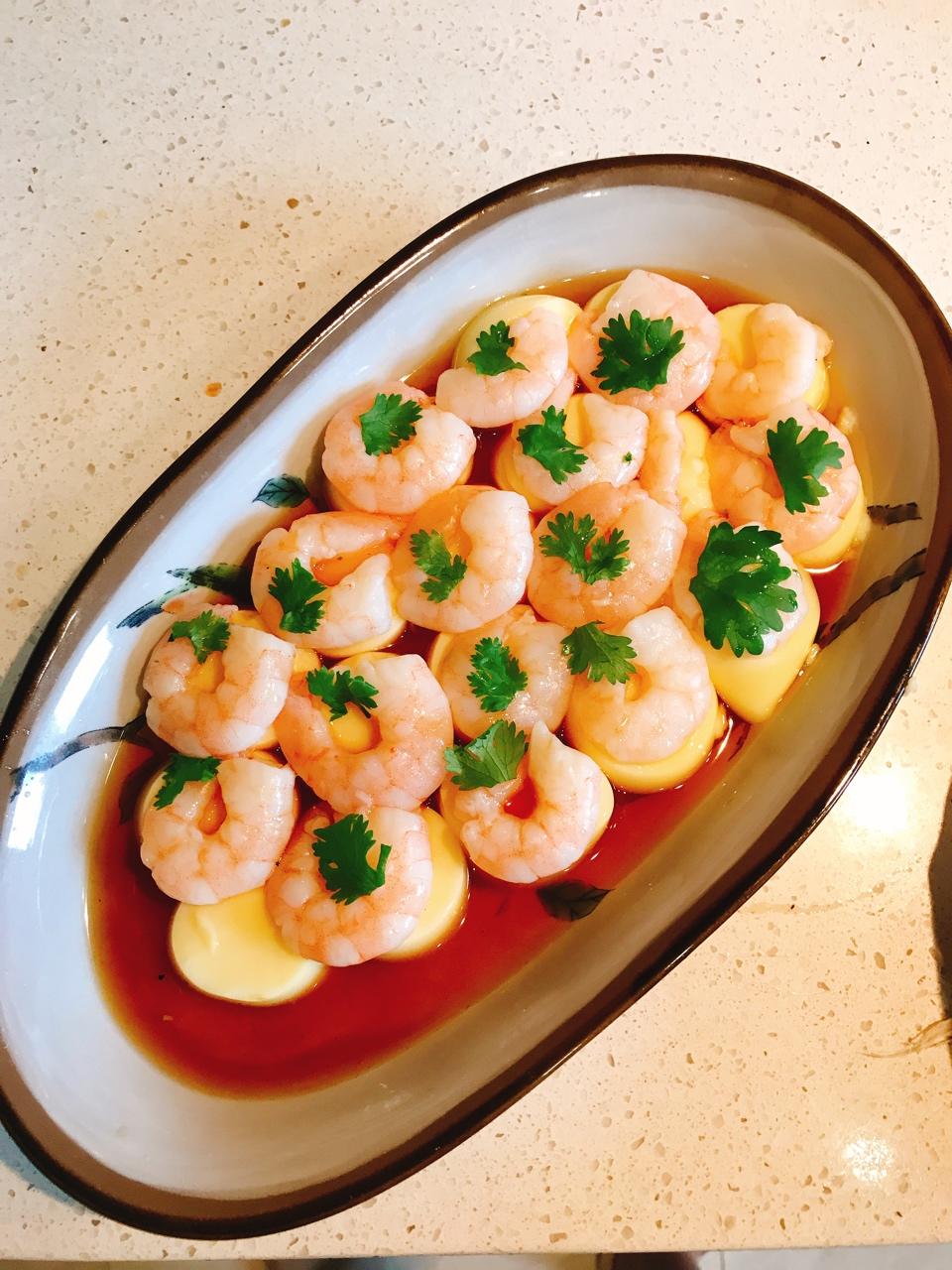 开到荼蘼0607做的日本豆腐蒸虾仁