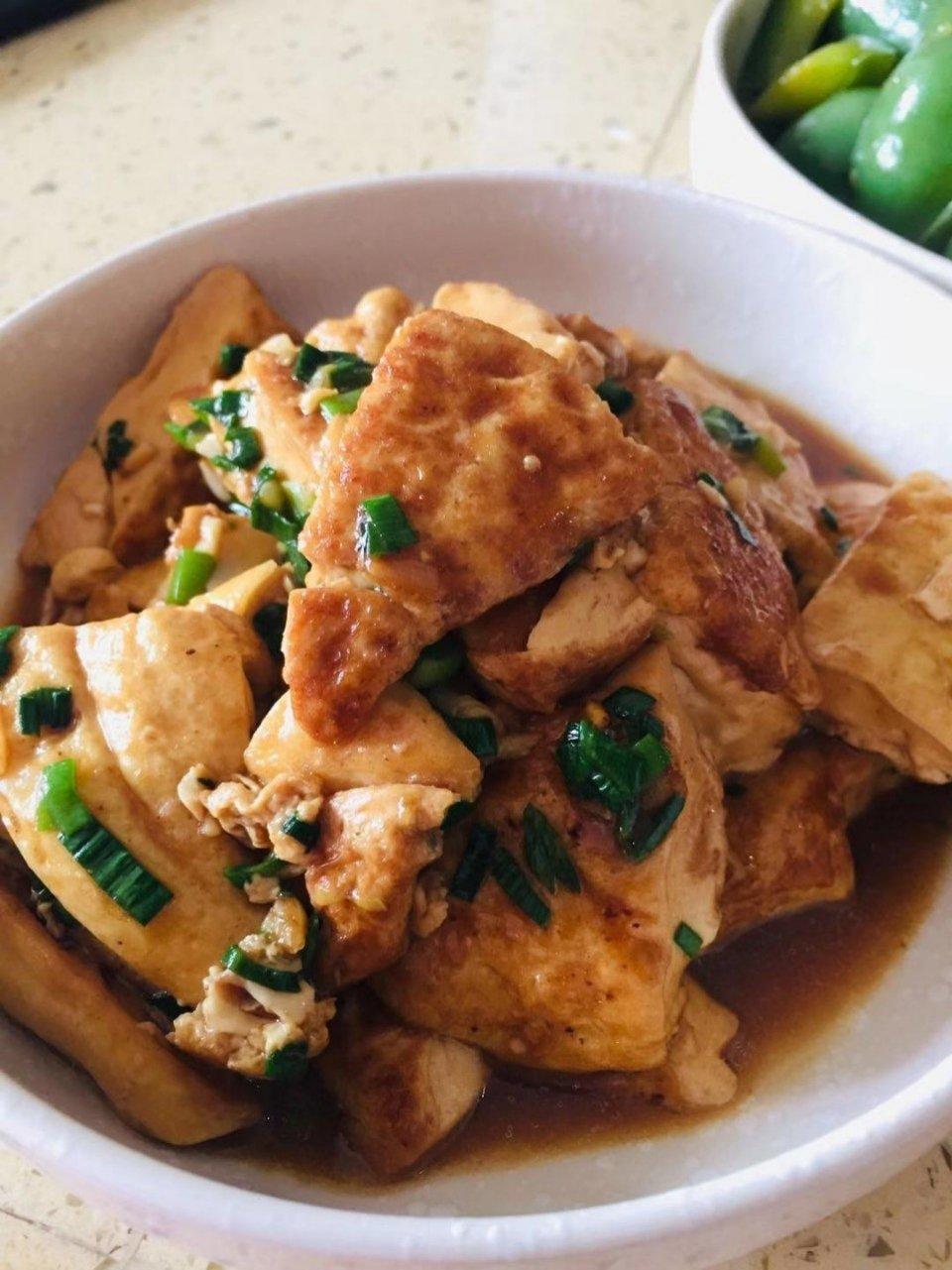 焖煎豆腐