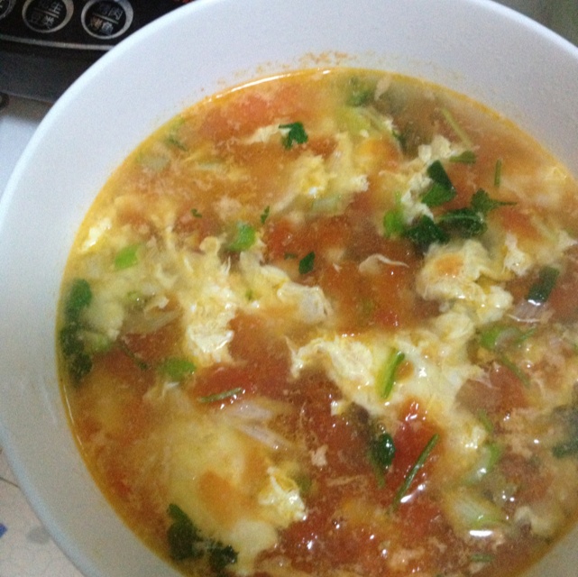 家常菜 西红柿鸡蛋汤 自由自主做的西红柿鸡蛋汤