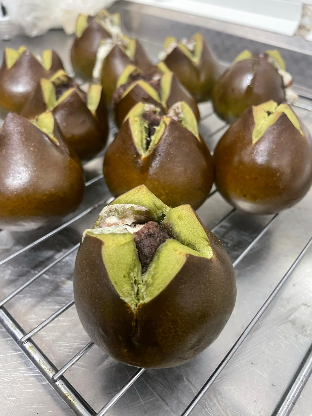 抹茶红豆乳酪碱水球🍵丝滑内馅✅新手友好