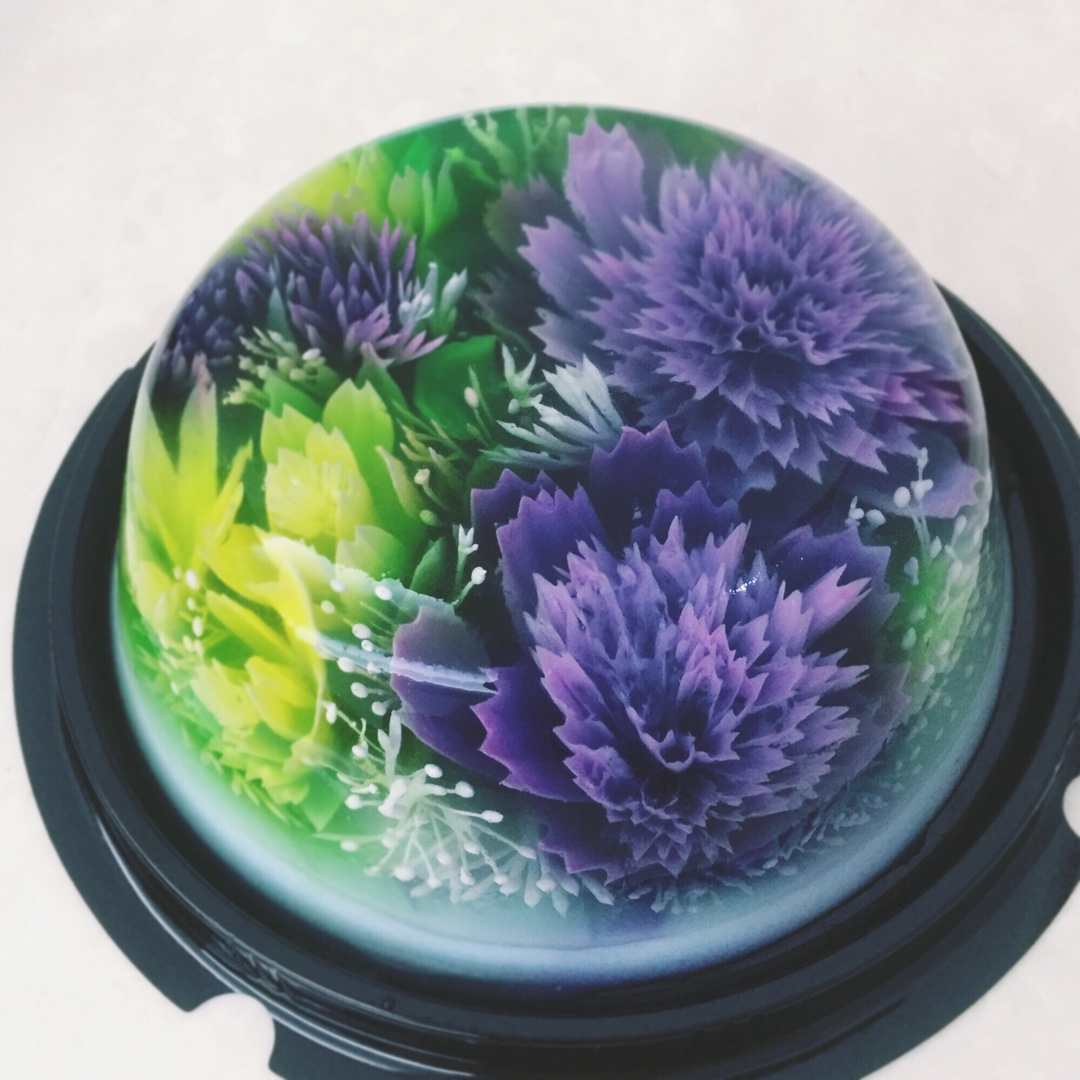 鲁肉包做的我的3d果冻花