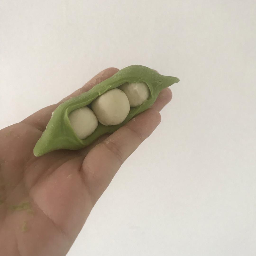 卡通造型可爱豌豆荚馒头