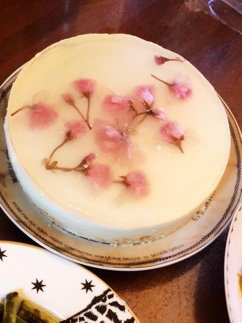 🌸和风樱花酸奶慕斯蛋糕🌸