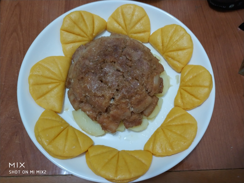南瓜饼粉蒸肉的做法 步骤7