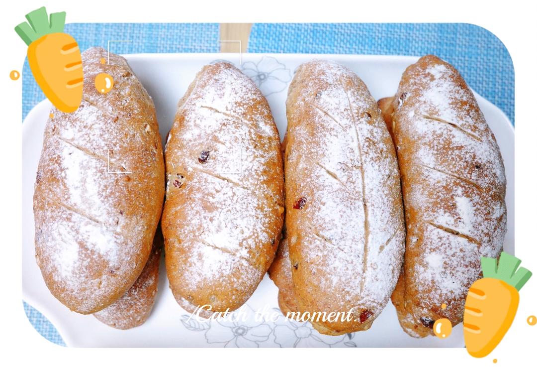 核桃蔓越莓软欧包