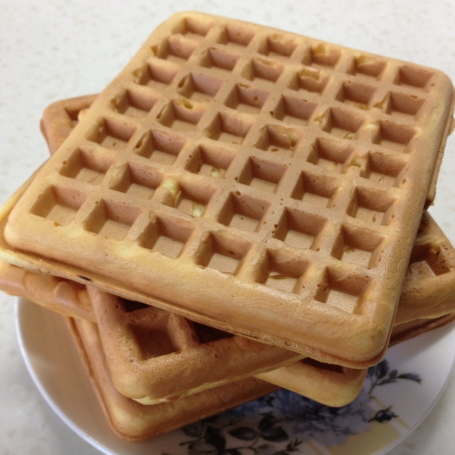 冰淇淋馅华夫饼