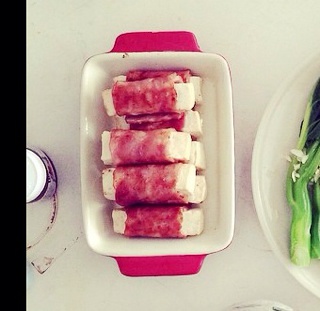 黑椒培根豆腐卷——很简单但很美味