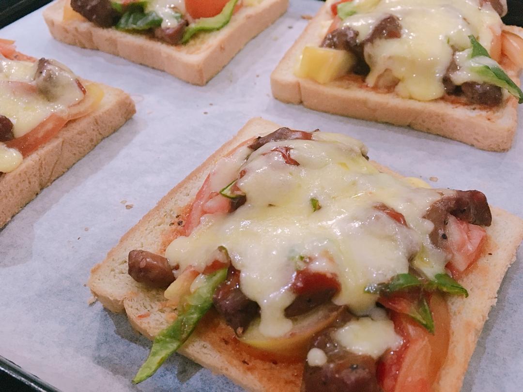 shampoothebest做的吐司培根小批萨