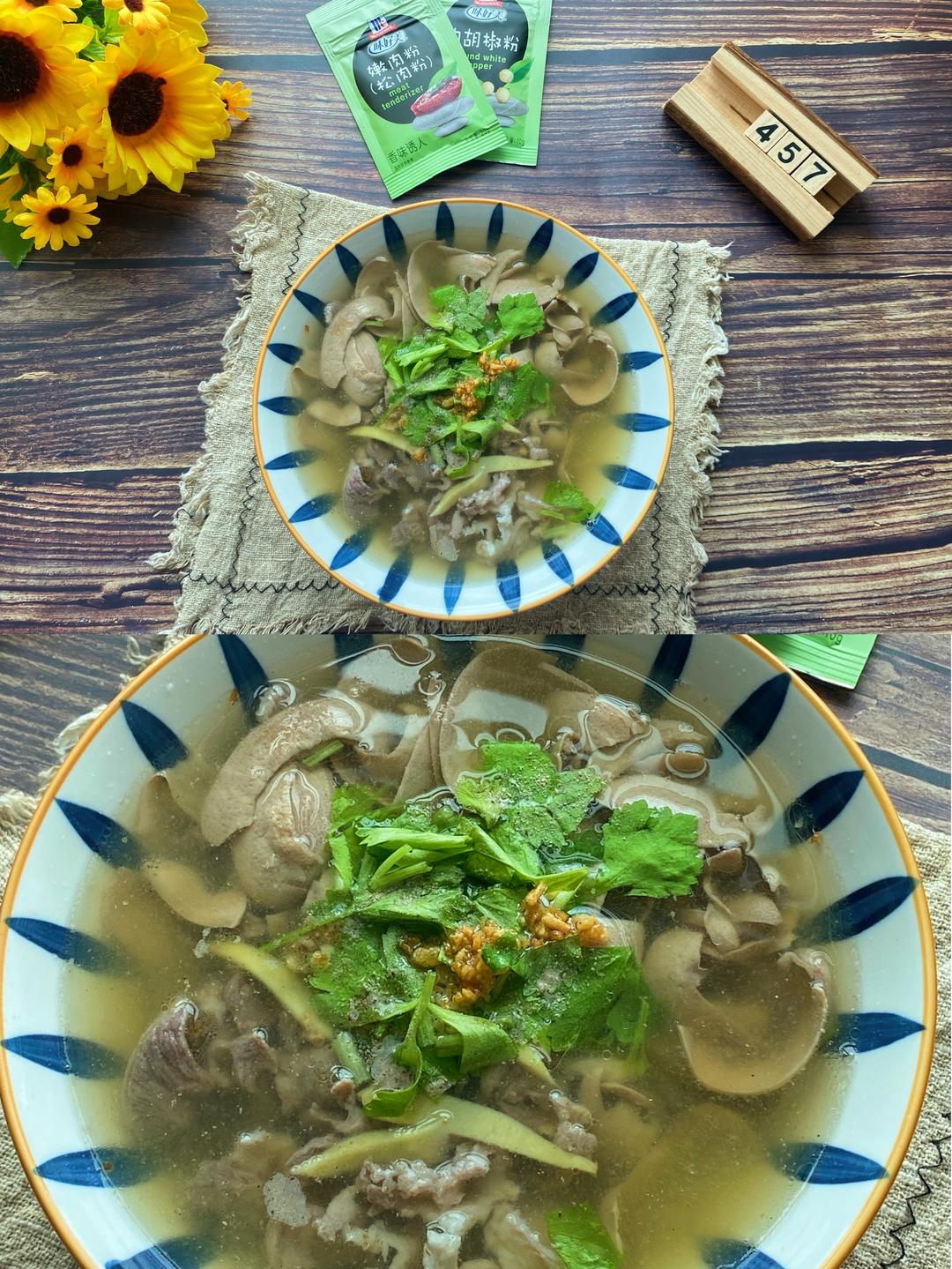 鲜嫩美味的猪肾肉片汤的做法