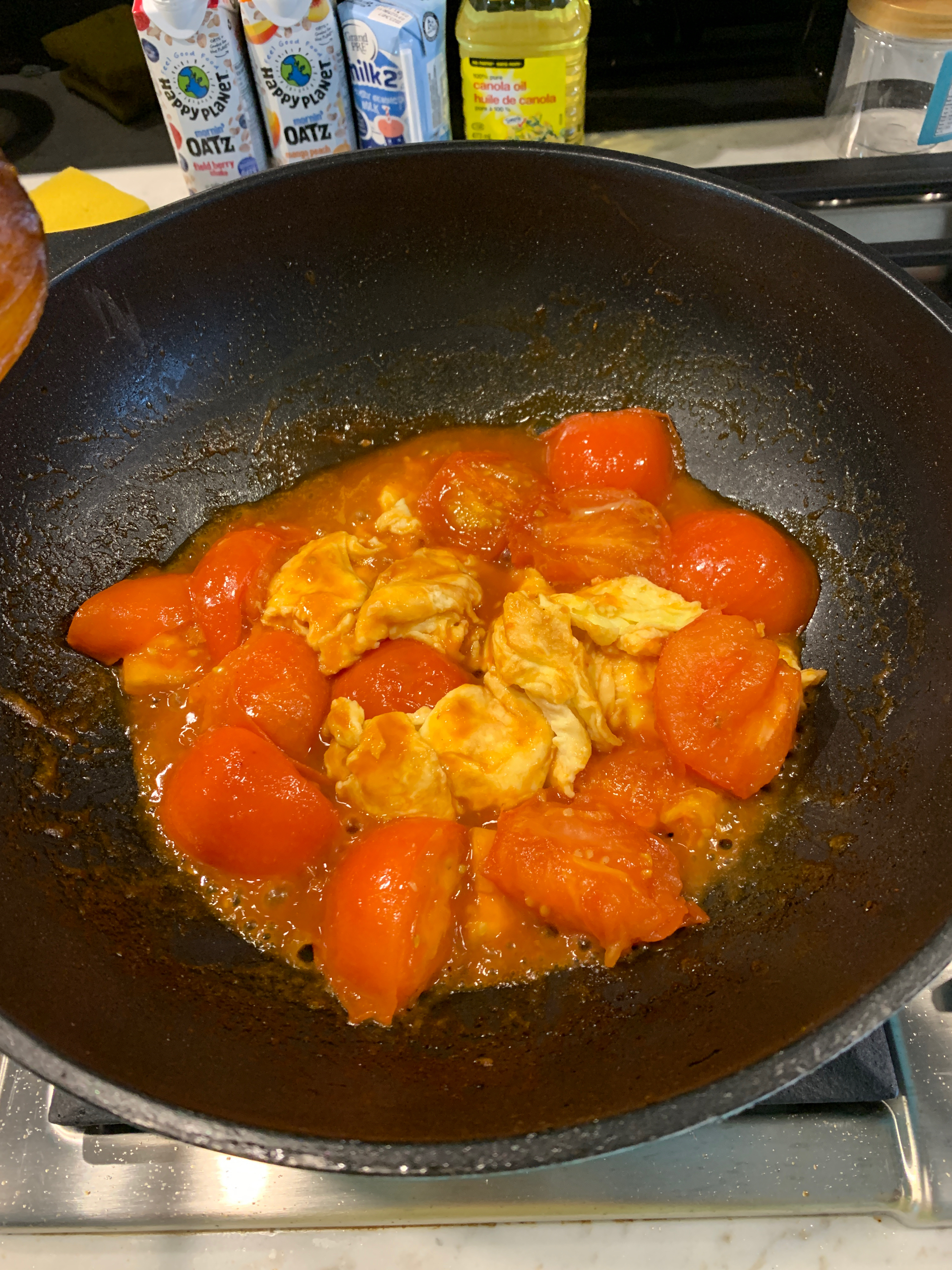 西红柿炒蛋番茄酱版的做法 步骤5