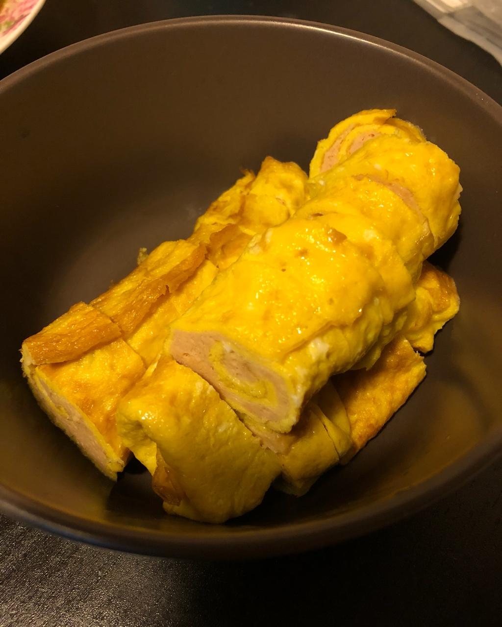 老爸的手艺---蒸肉蛋卷