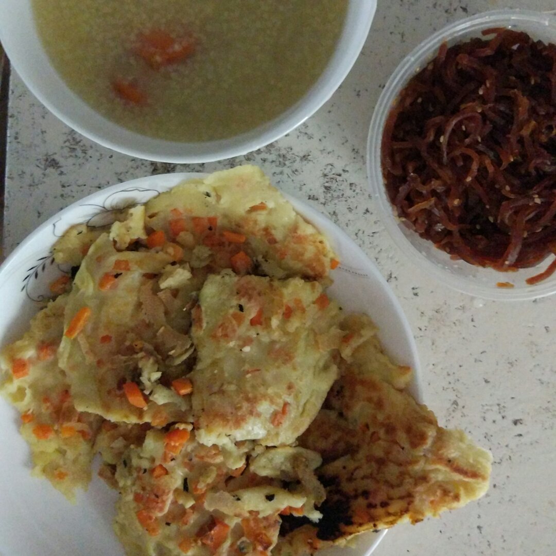 胡萝卜鸡蛋饼