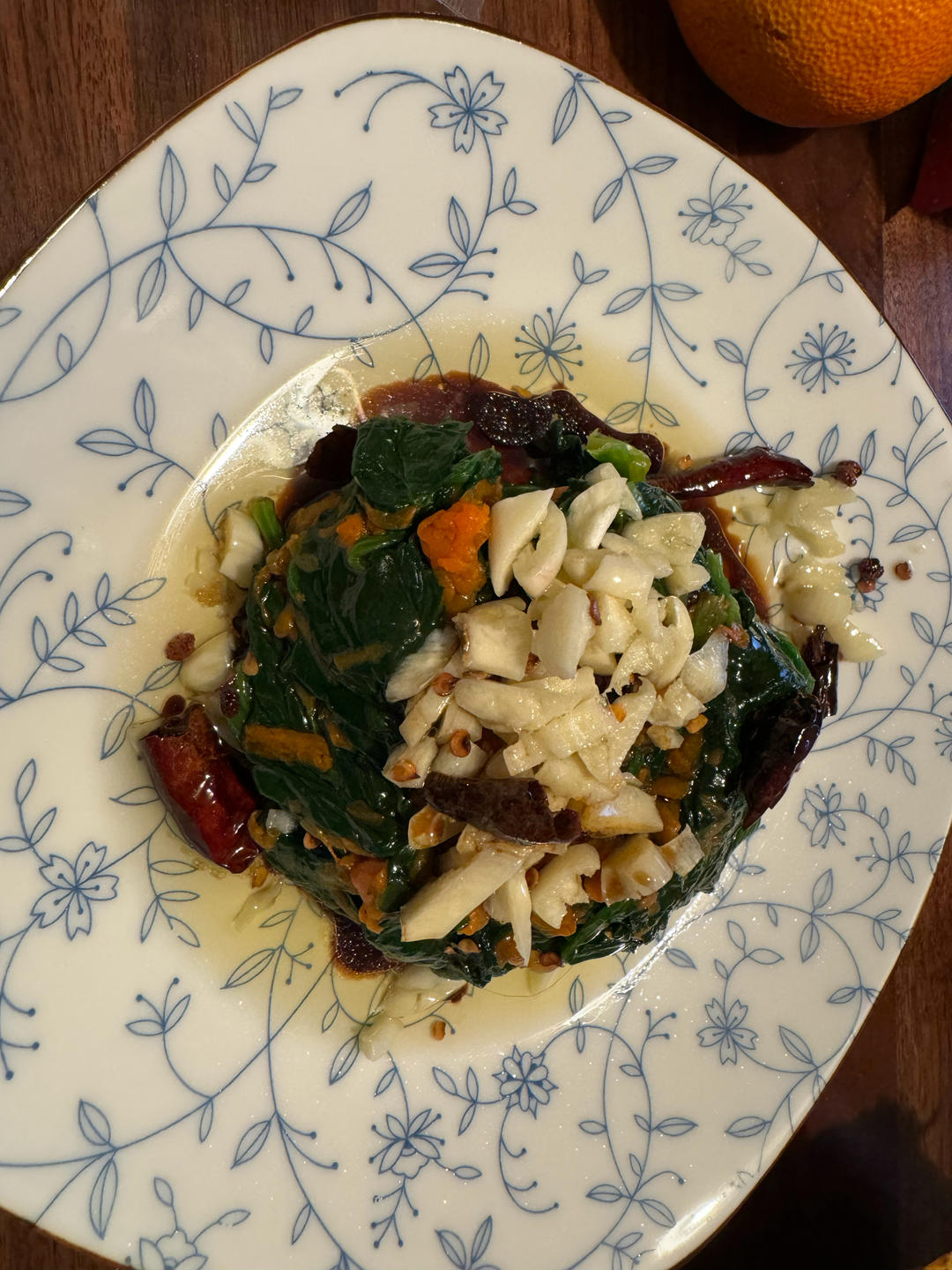 凉拌菠菜(家传秘方)