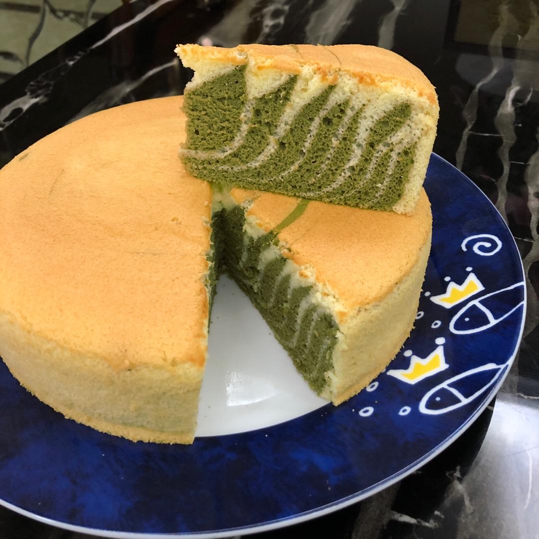 绿斑马戚风蛋糕