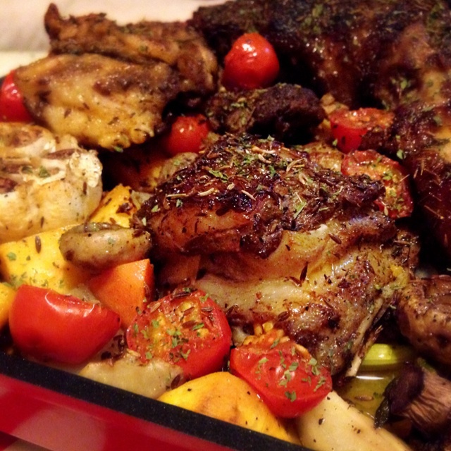 孜然蒜香烤羊腿