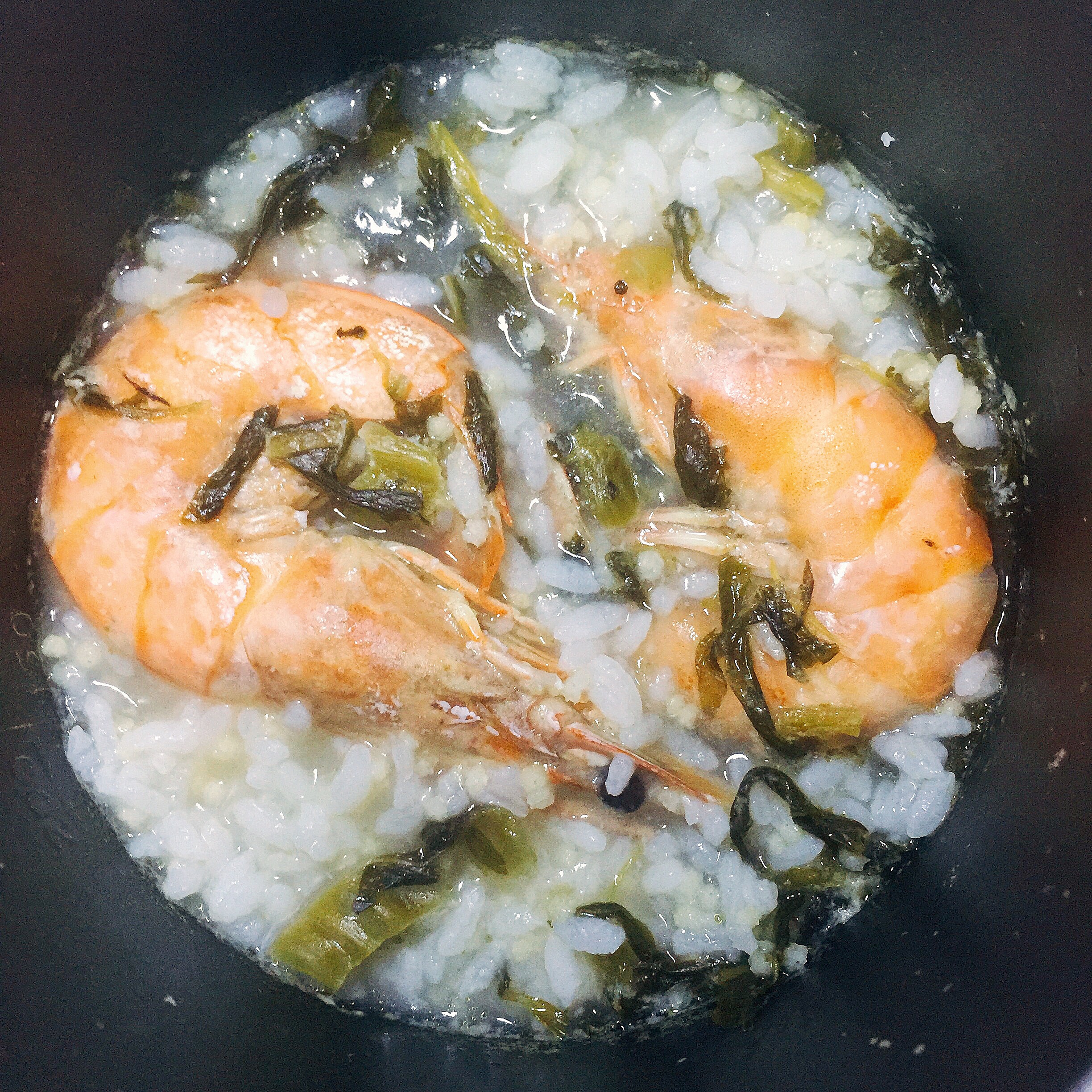 酸菜海鲜粥（电饭锅版）