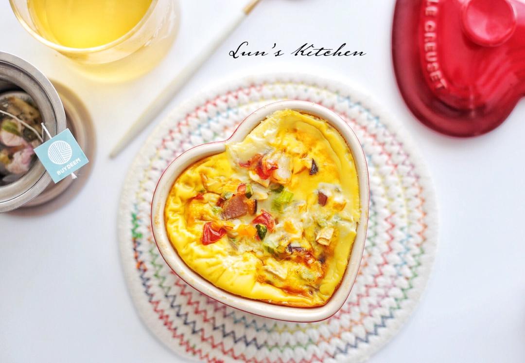 彩蔬烘蛋的做法