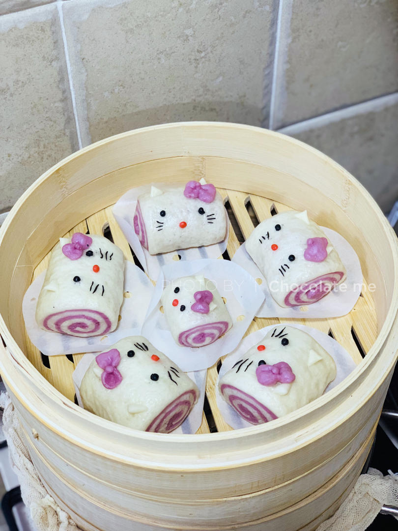 HelloKitty凯蒂猫卡通造型刀切馒头