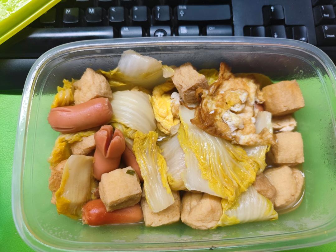 好吃到连汤汁都不剩的白菜焖豆泡，给肉都不换