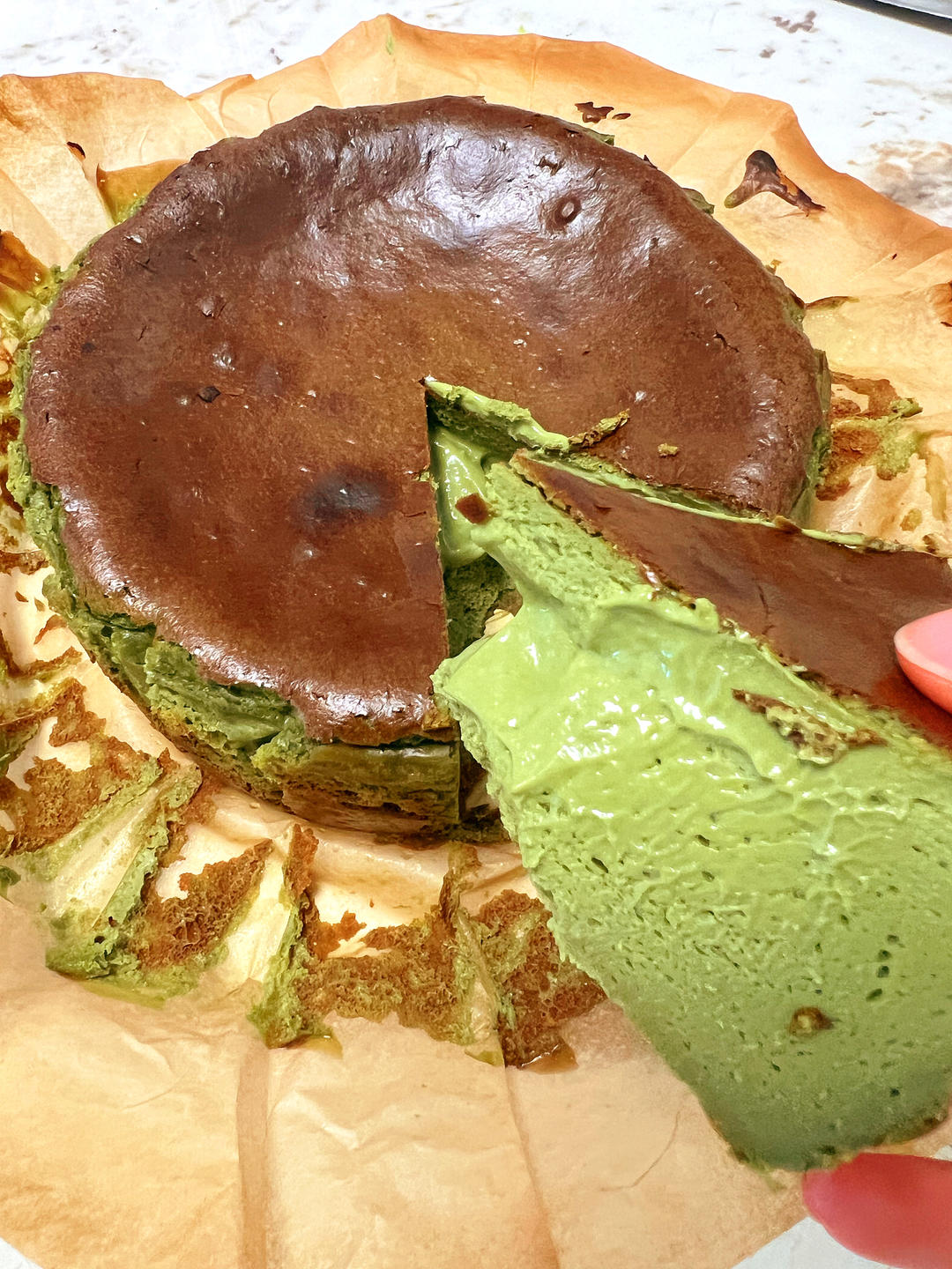 流心抹茶巴斯克芝士蛋糕