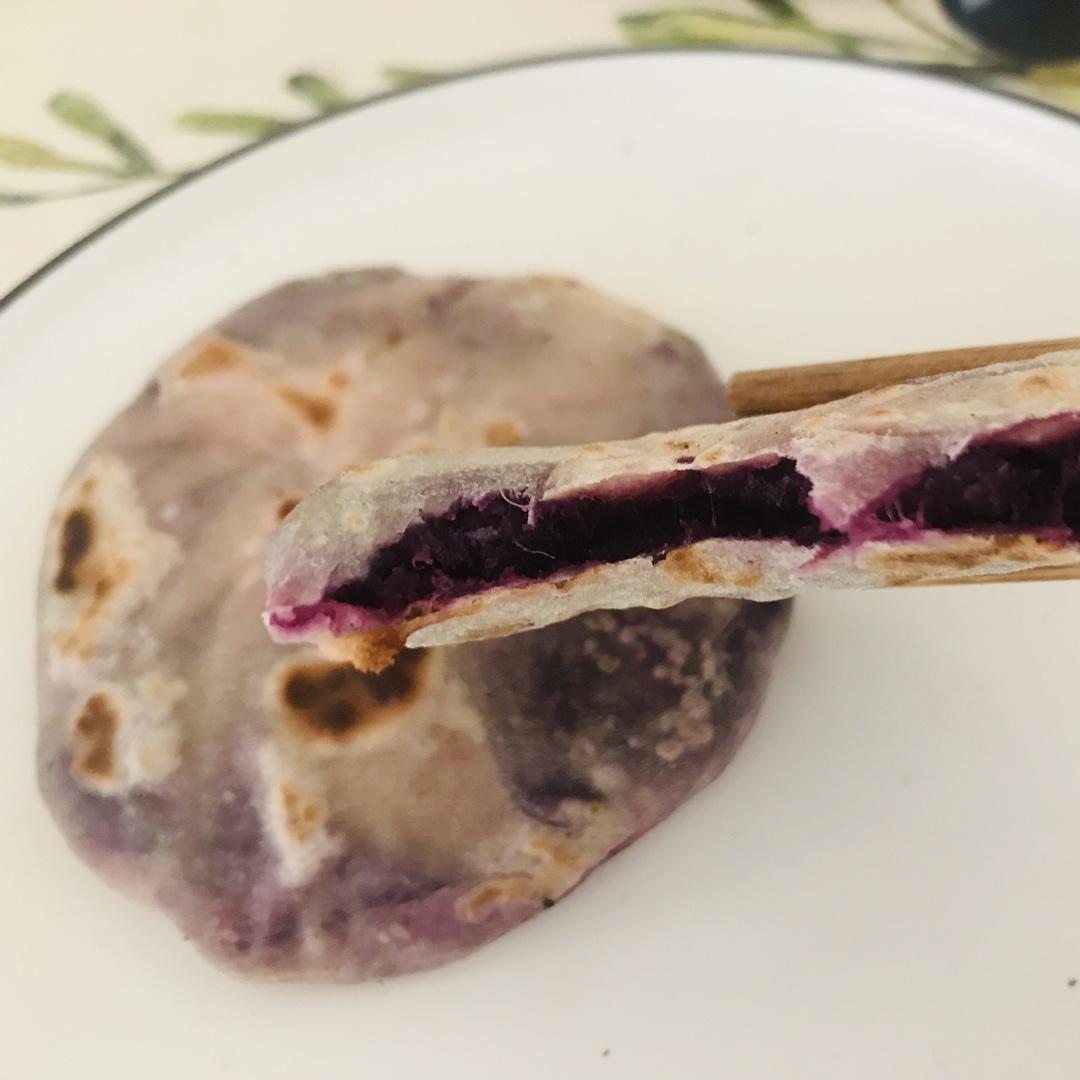 烫面紫薯饼