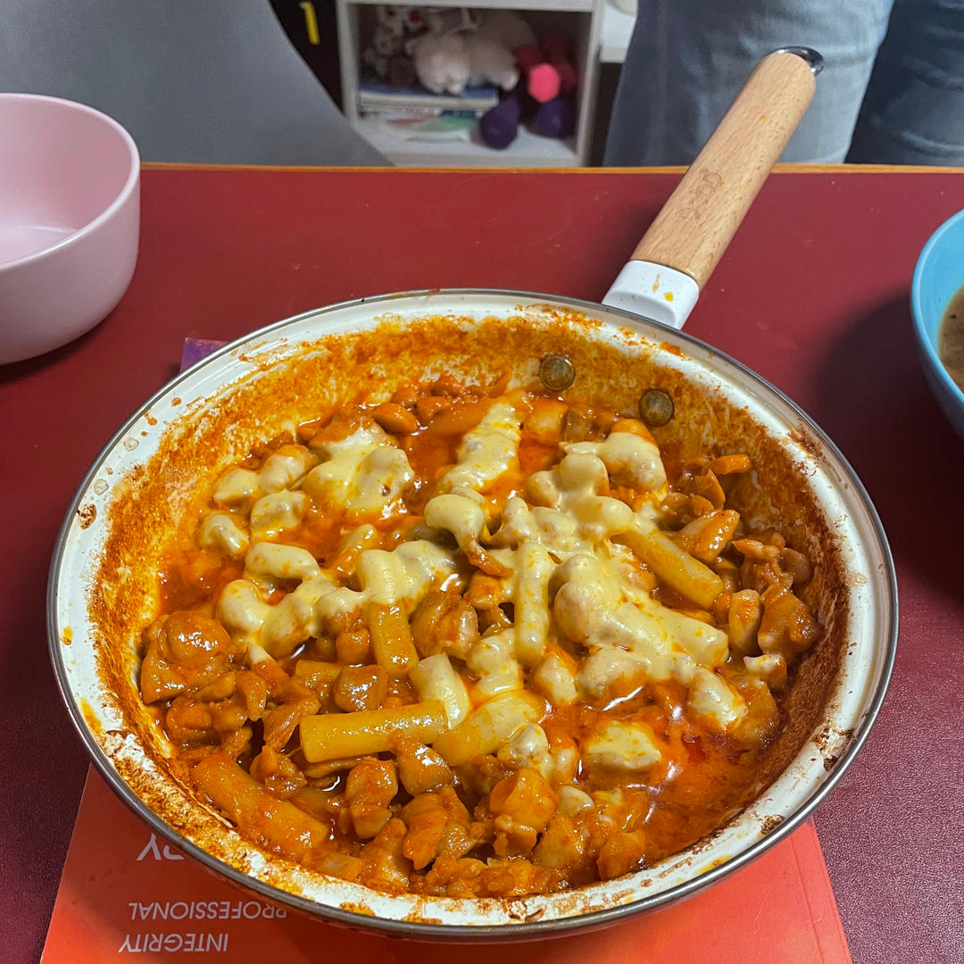 芝士年糕炒辣鸡
