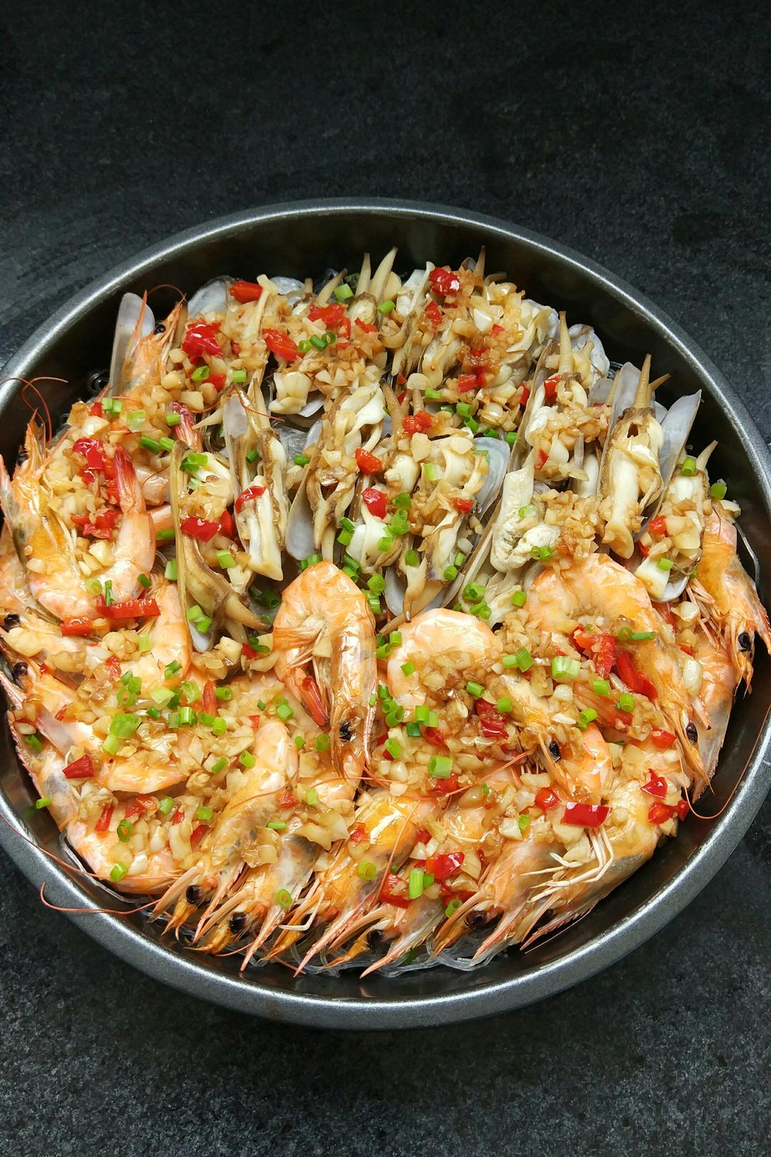 lgy欣洋做的蒸一盘小海鲜